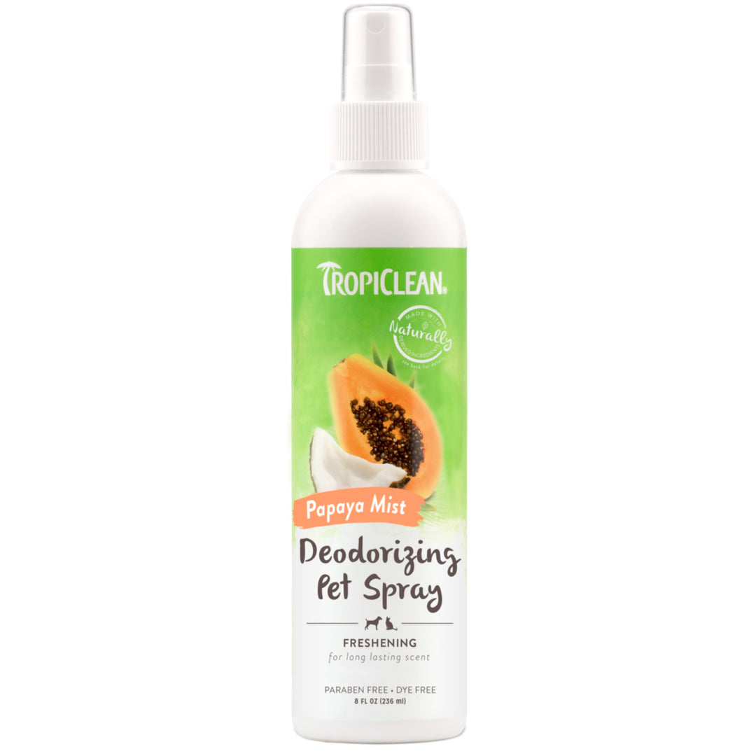 TropiClean Papaya Mist Deodorizing Pet Spray – 236 ml