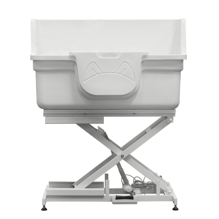 Aeolus Fiberglass Electric Lifting Big Tub – White