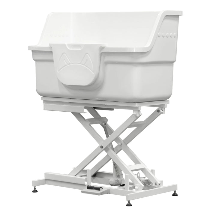 Aeolus Fiberglass Electric Lifting Big Tub – White