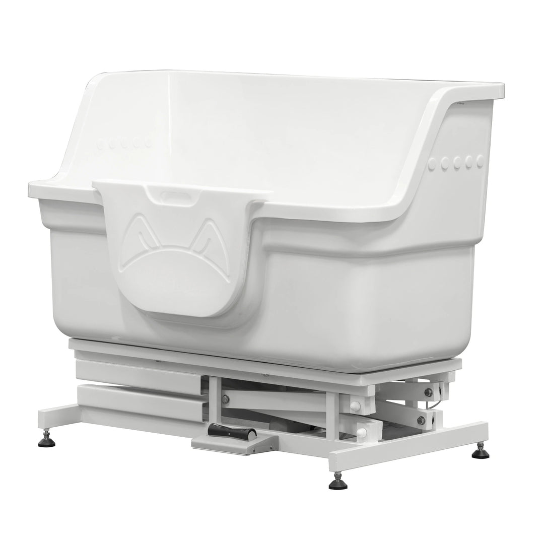 Aeolus Fiberglass Electric Lifting Big Tub – White
