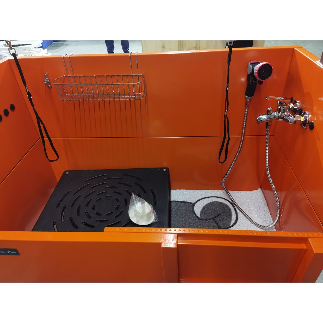 Nova Electric Bathing Tub with Sliding Door (Orange)