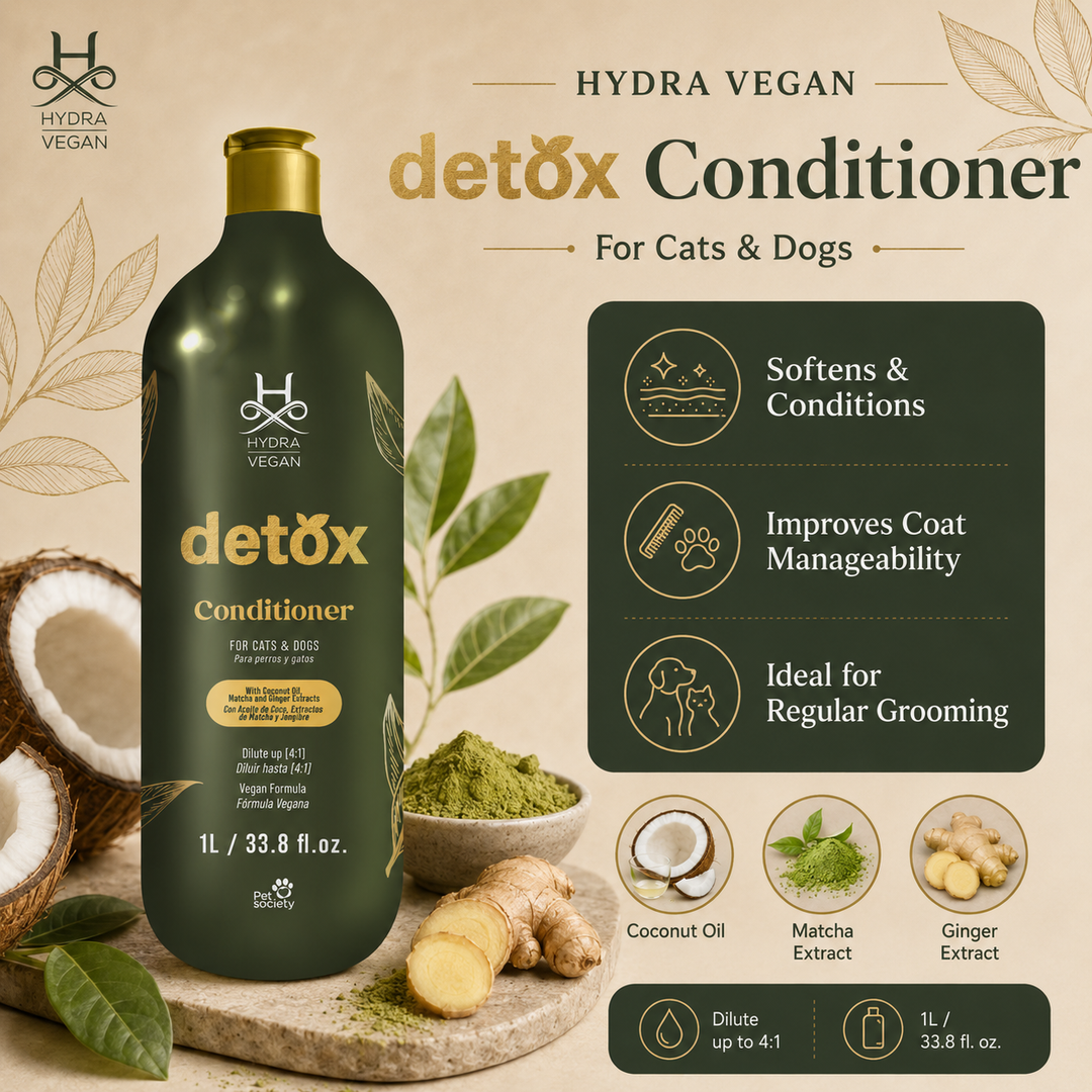 Hydra Vegan Detox Complete Grooming Combo for Dogs & Cats – Shampoo, Conditioner, Purifying Mud & Cologne
