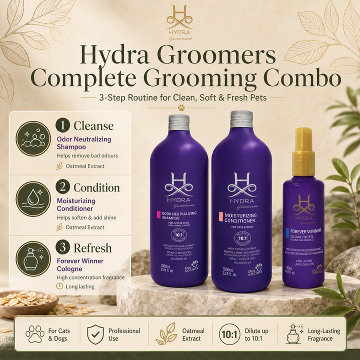 Hydra Groomers Odor Control & Moisturizing Combo with Forever Winner Cologne