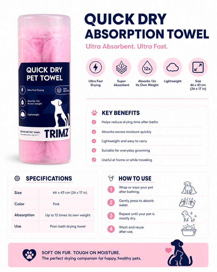 Cyclone Pet Dryer, Quick-Dry Towel & Pawpaya Antibacterial Wipes Combo