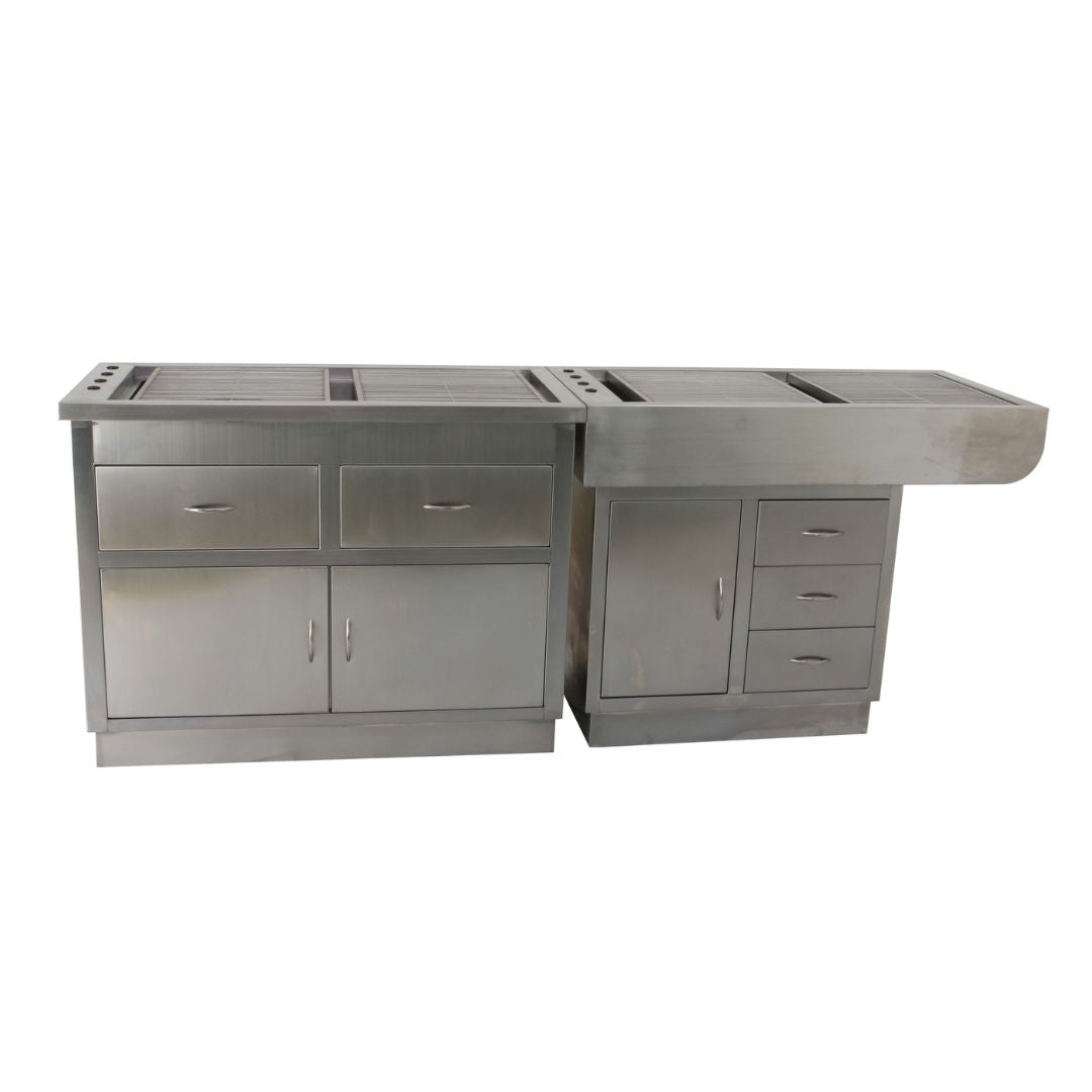 Aeolus Dental Table with Stainless Steel Tub and Cabinets- Middle