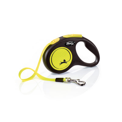 Flexi New Reflect Tape Retractable Dog Leash - 5 m/15kg in assorted colour