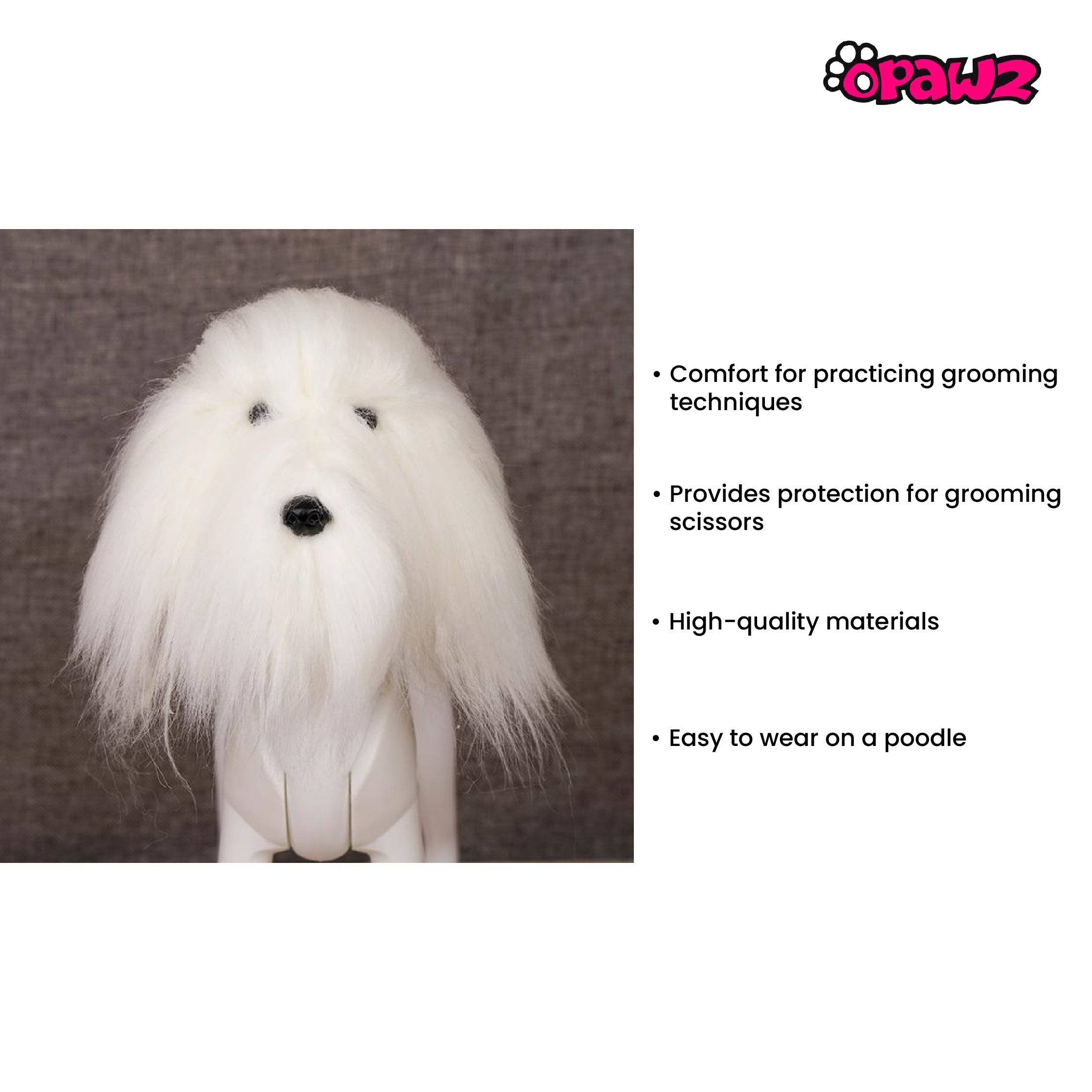 Opawz Head Dog Wig-White