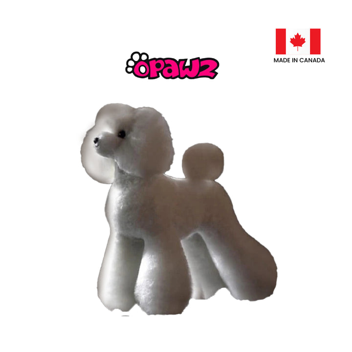 Opawz High-Density Toy Poodle Whole Body Dog Wig, White