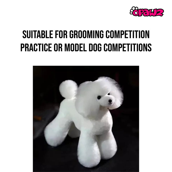 Opawz High-Density Toy Poodle Whole Body Dog Wig, White