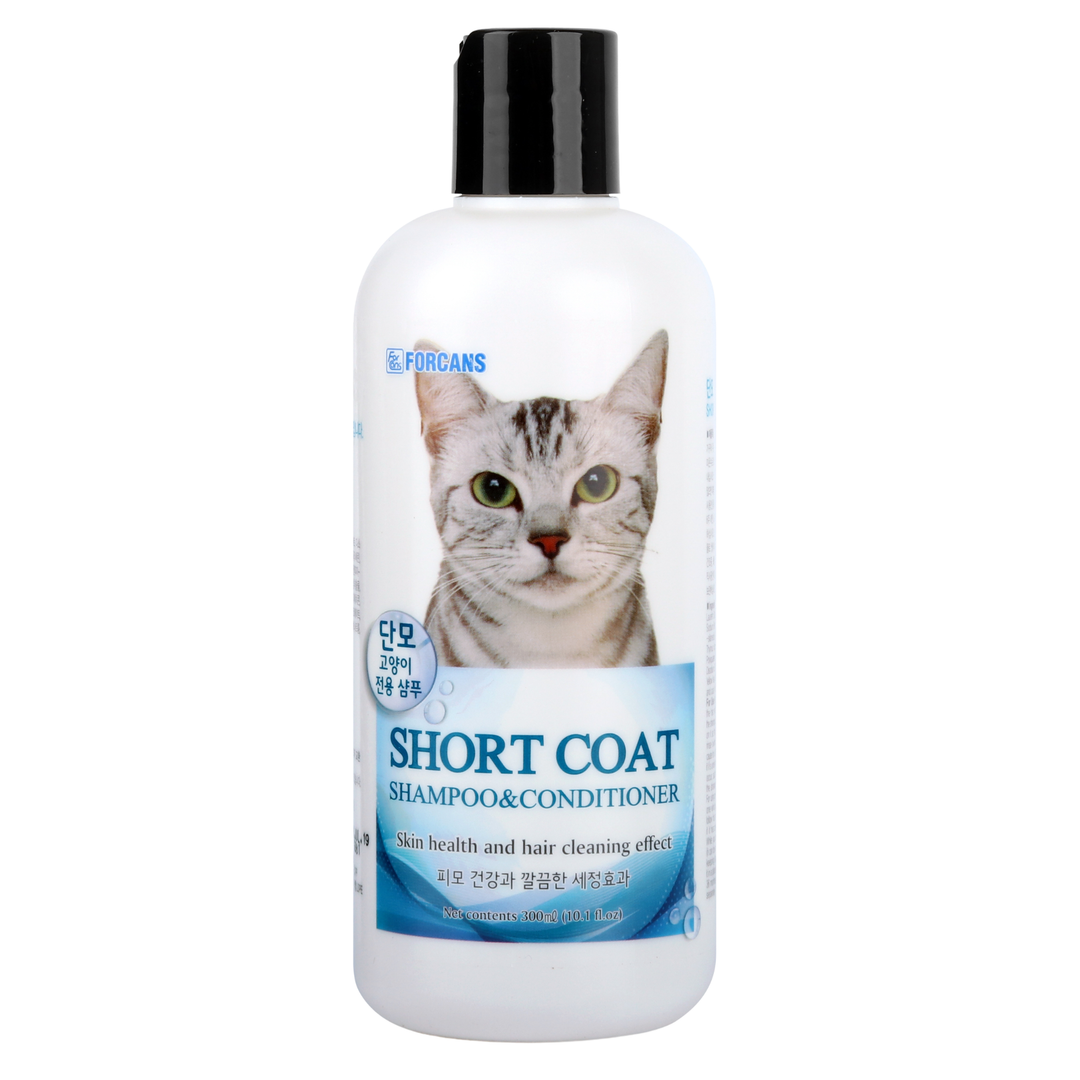 Forcans Cat Short Coat Shampoo & Conditioner Gentle Cleansing Care for Short-Haired Cats