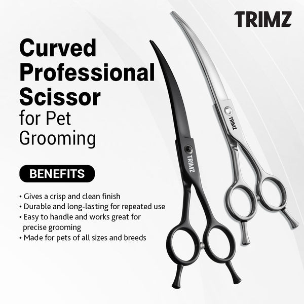 Trimz Pet Grooming Curved Scissors Shop Now! ABK grooming