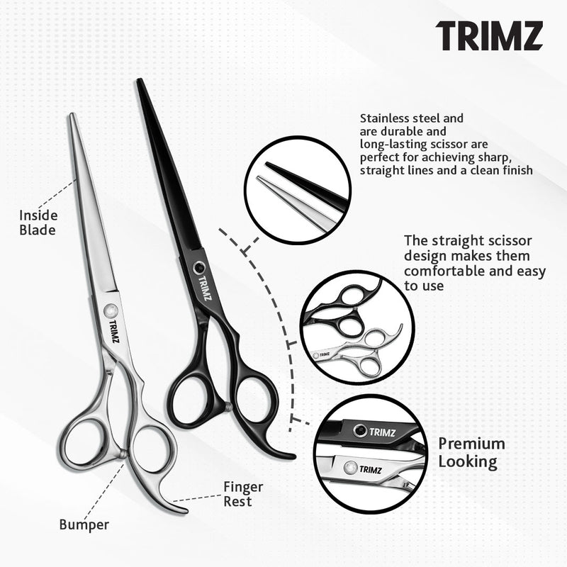 Trimz Straight Scissors for Professional Pet Grooming