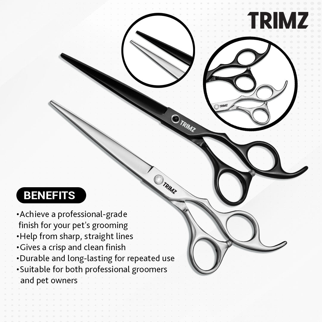 Trimz Straight Scissors for Professional Pet Grooming