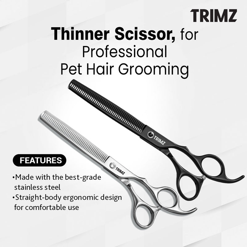 rimz Thinner Scissors, 7, remove bulk from the coat while maintaining a natural and well-blended appearance
