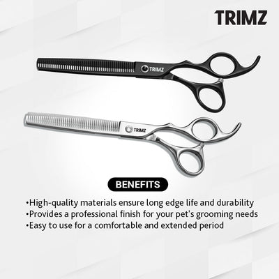 Trimz Thinner Scissors, 7-Inch, for Professional Pet Grooming