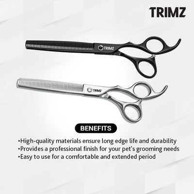 Trimz Thinner Scissors, 7-Inch, for Professional Pet Grooming