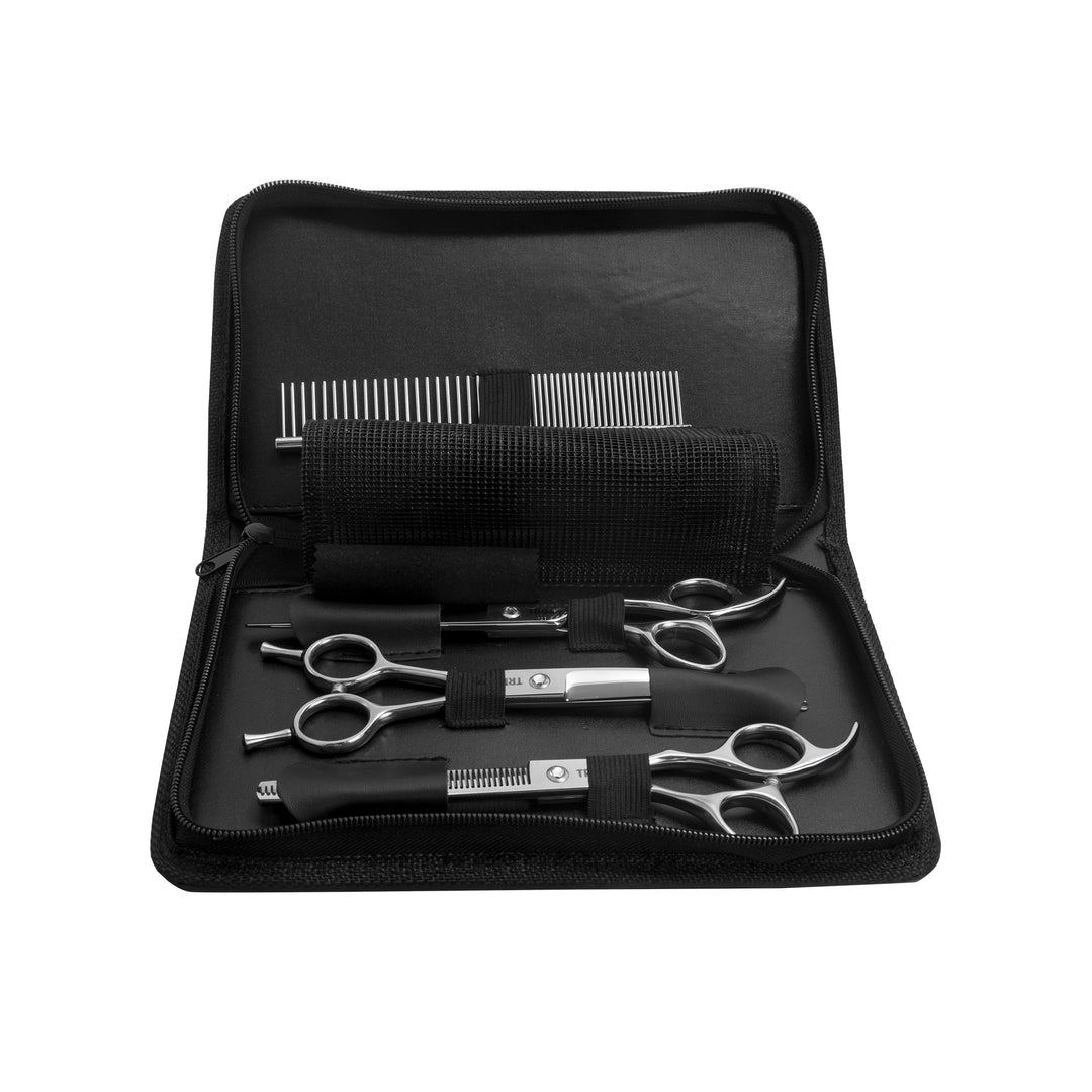 Trimz Dog Grooming Scissor Set with Premium-Looking Scissors and Case