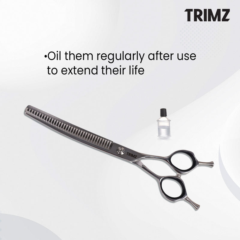 Trimz Dog Grooming Curved Chunker Scissors Kit, 7 Inches
