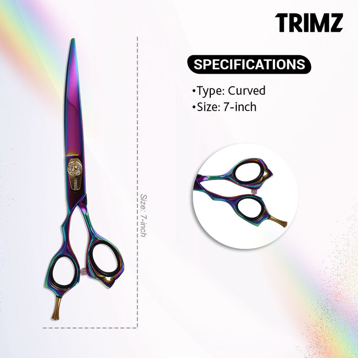 These Trimz left-handed curved scissors are the most economical choice 