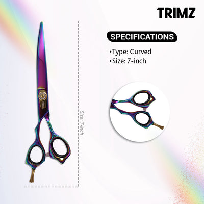 These Trimz left-handed curved scissors are the most economical choice 