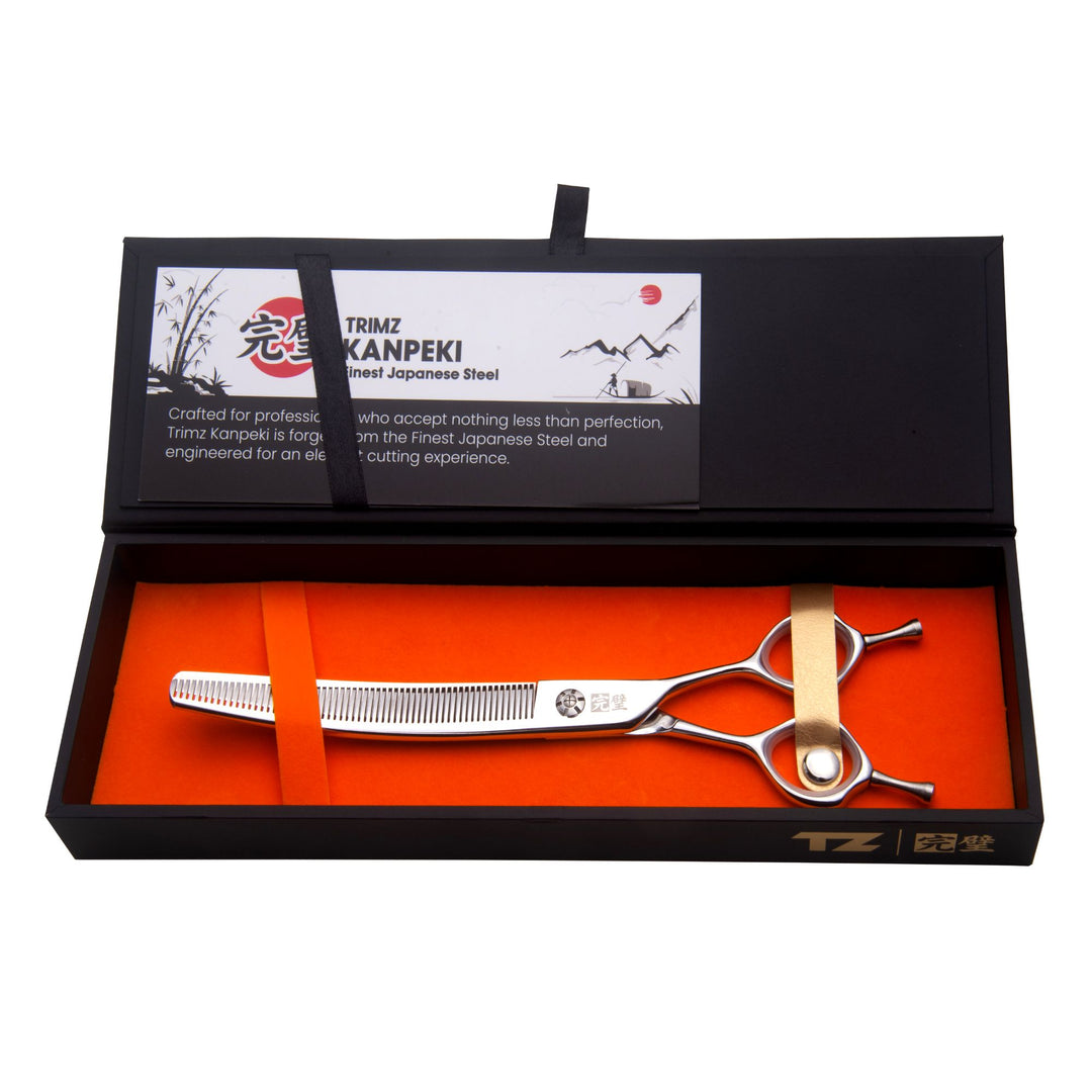 TRIMZ Kanpeki Curved Thinner Shears – 7.5 Inch, 60 Teeth