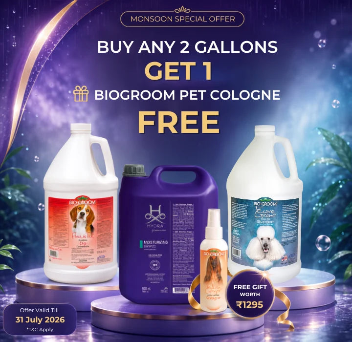 Buy 2 grooming gallons and get free Bio-Groom pet cologne offer