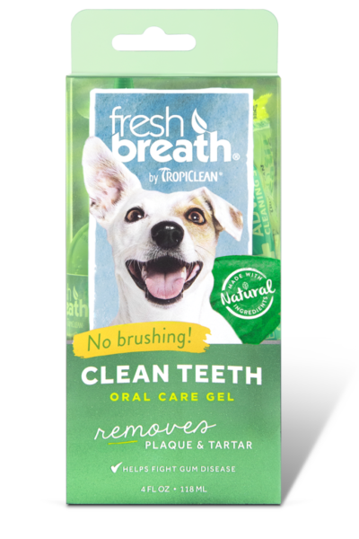 TropiClean Fresh Breath Clean Teeth Brushing Gel for Dogs - abkgrooming