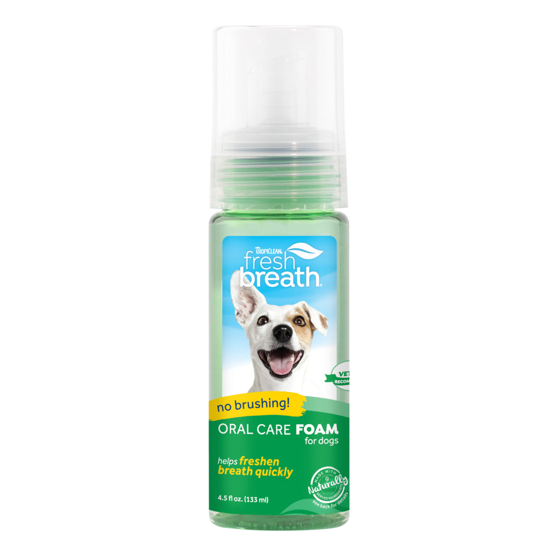 TropiClean Fresh Breath Fresh Mint Foam for Dogs/Cats - abkgrooming