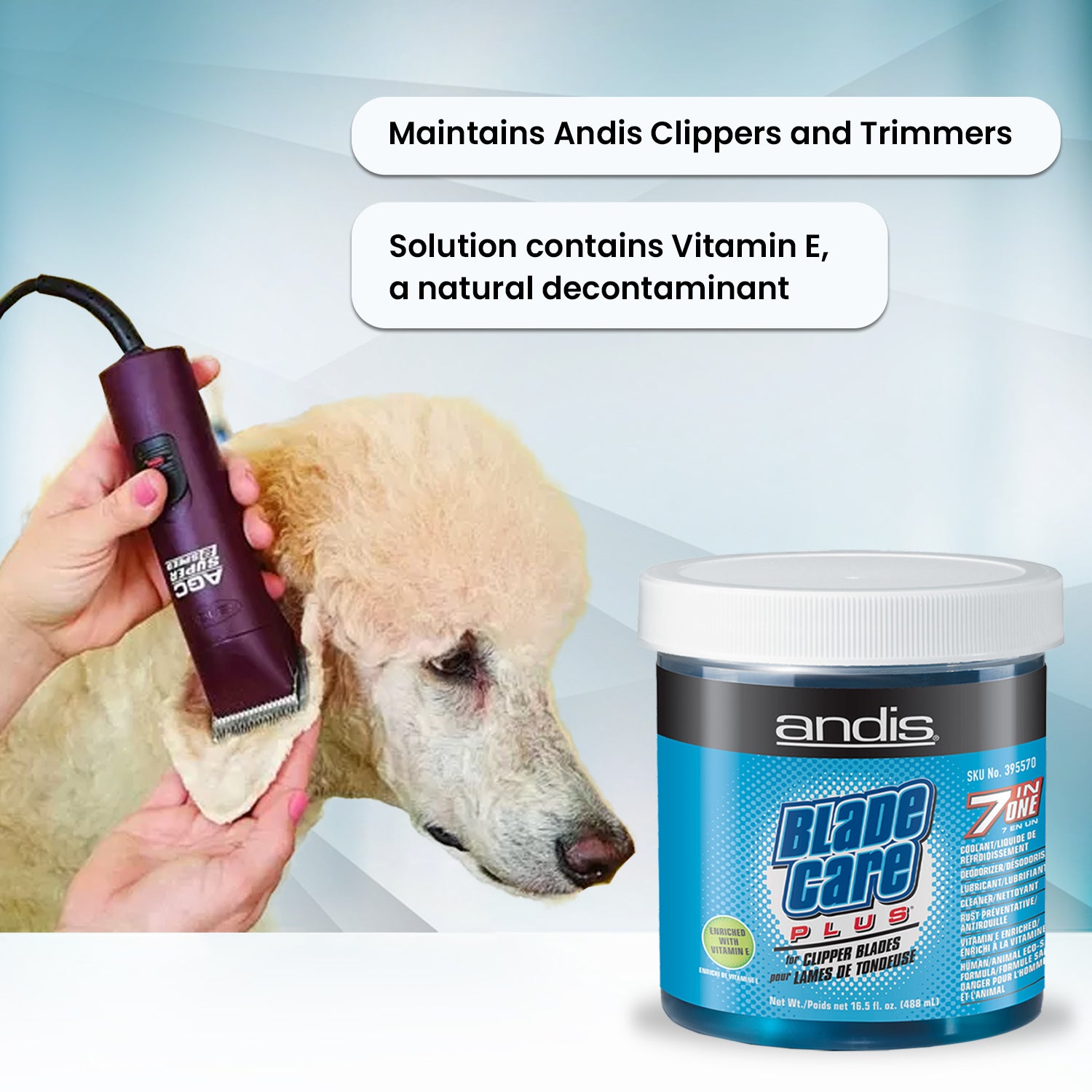 Andis Clipper Blade Care Plus Dip Jar Maintain Your Clipper Blades