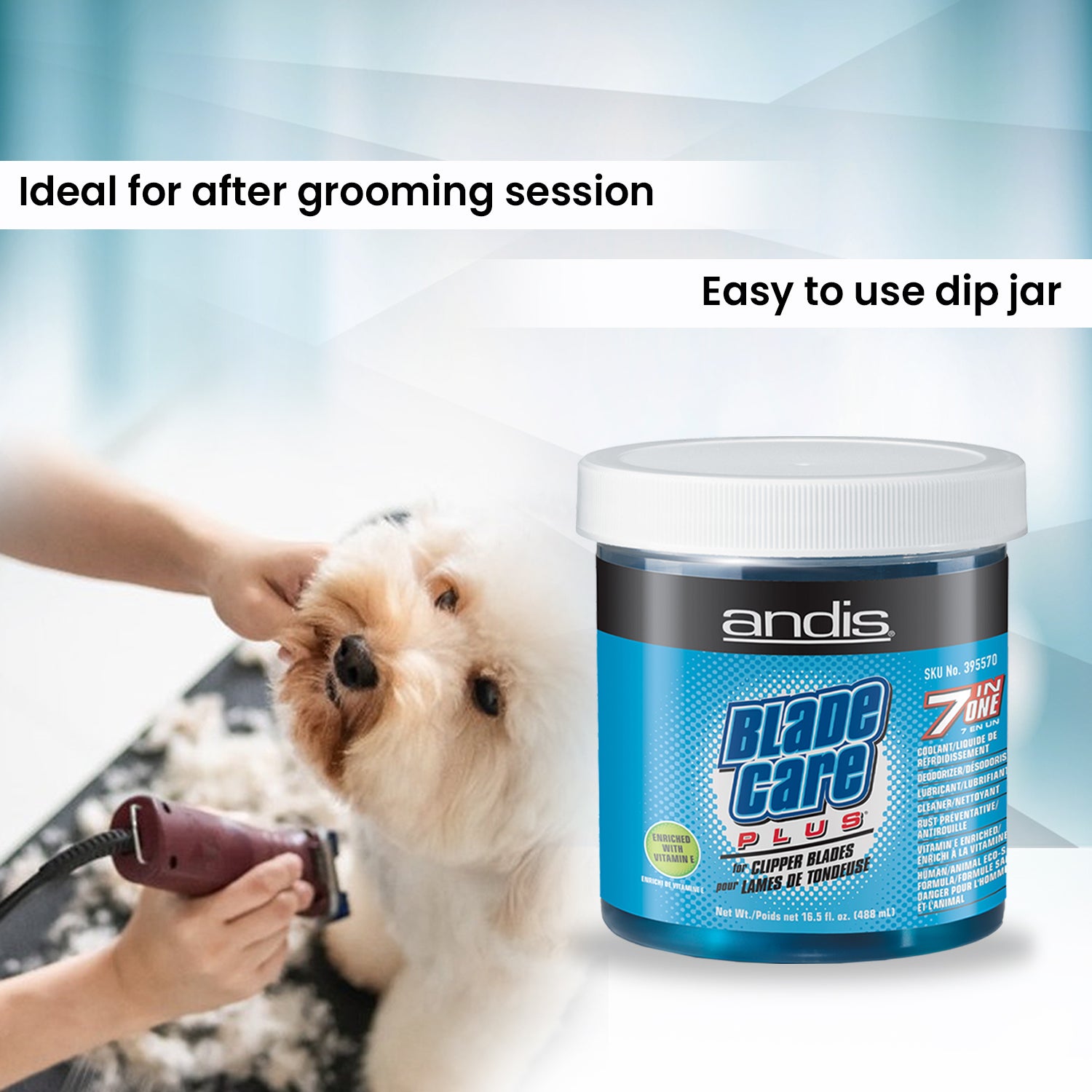 Andis Clipper Blade Care Plus Dip Jar Maintain Your Clipper Blades
