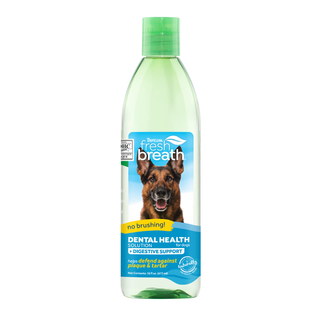 TropiClean Fresh Breath Digestive Support Water Additive for Dogs - abkgrooming