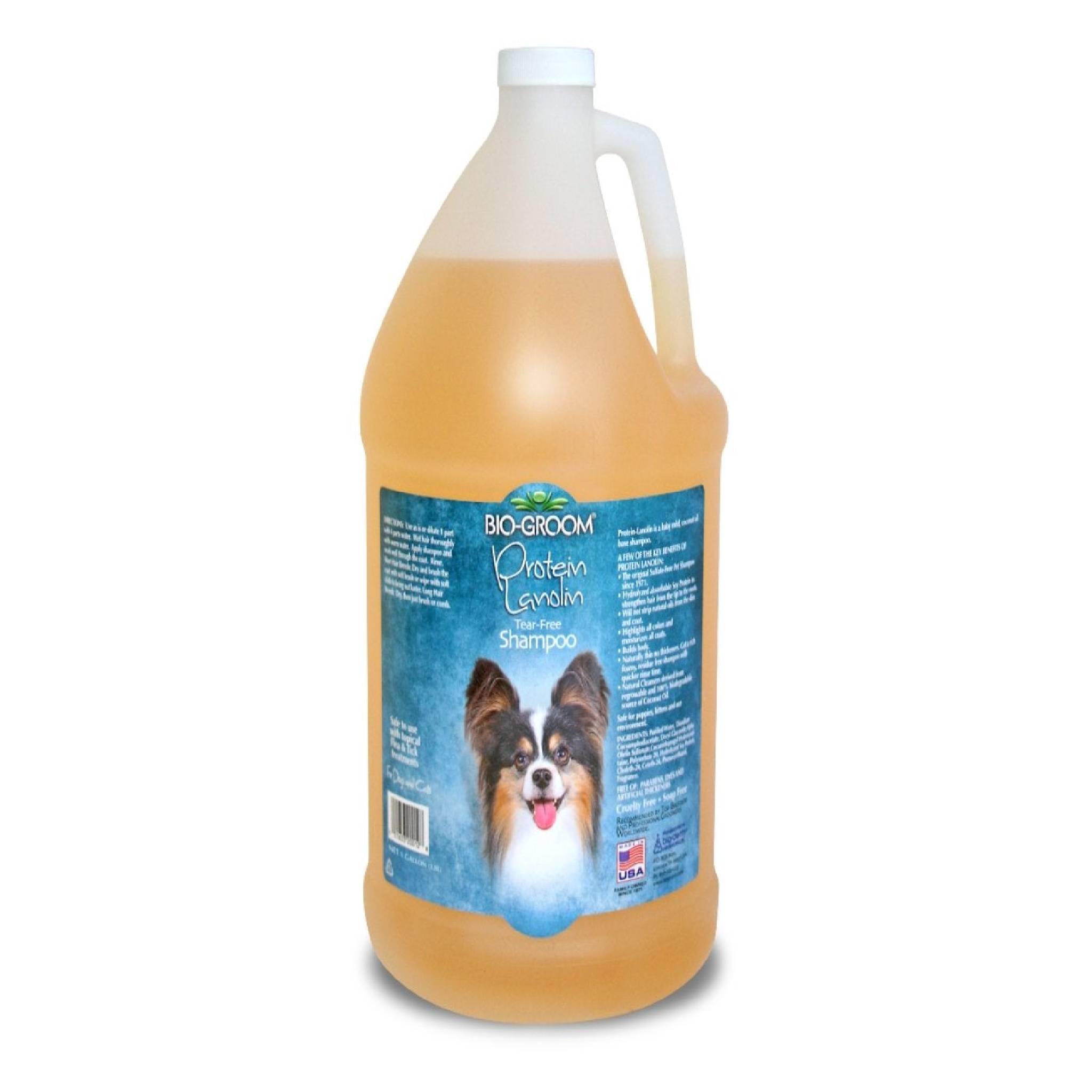 Bio-Groom Protein Lanolin Tear Free Pet Grooming Shampoo for Cats and Dogs-3.8 Litres