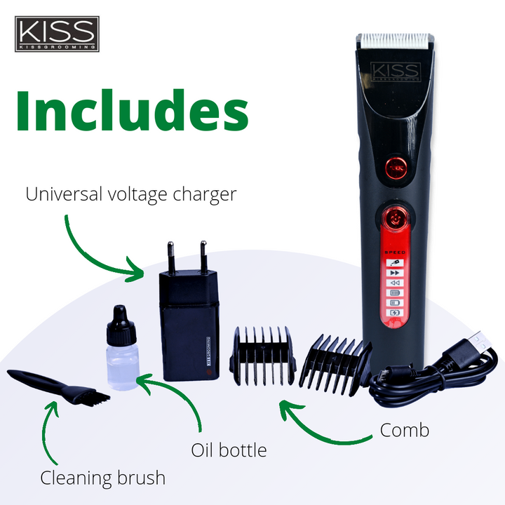Kiss Grooming Rechargeable Dog Hair Trimmer Kit for Complex Trimming  