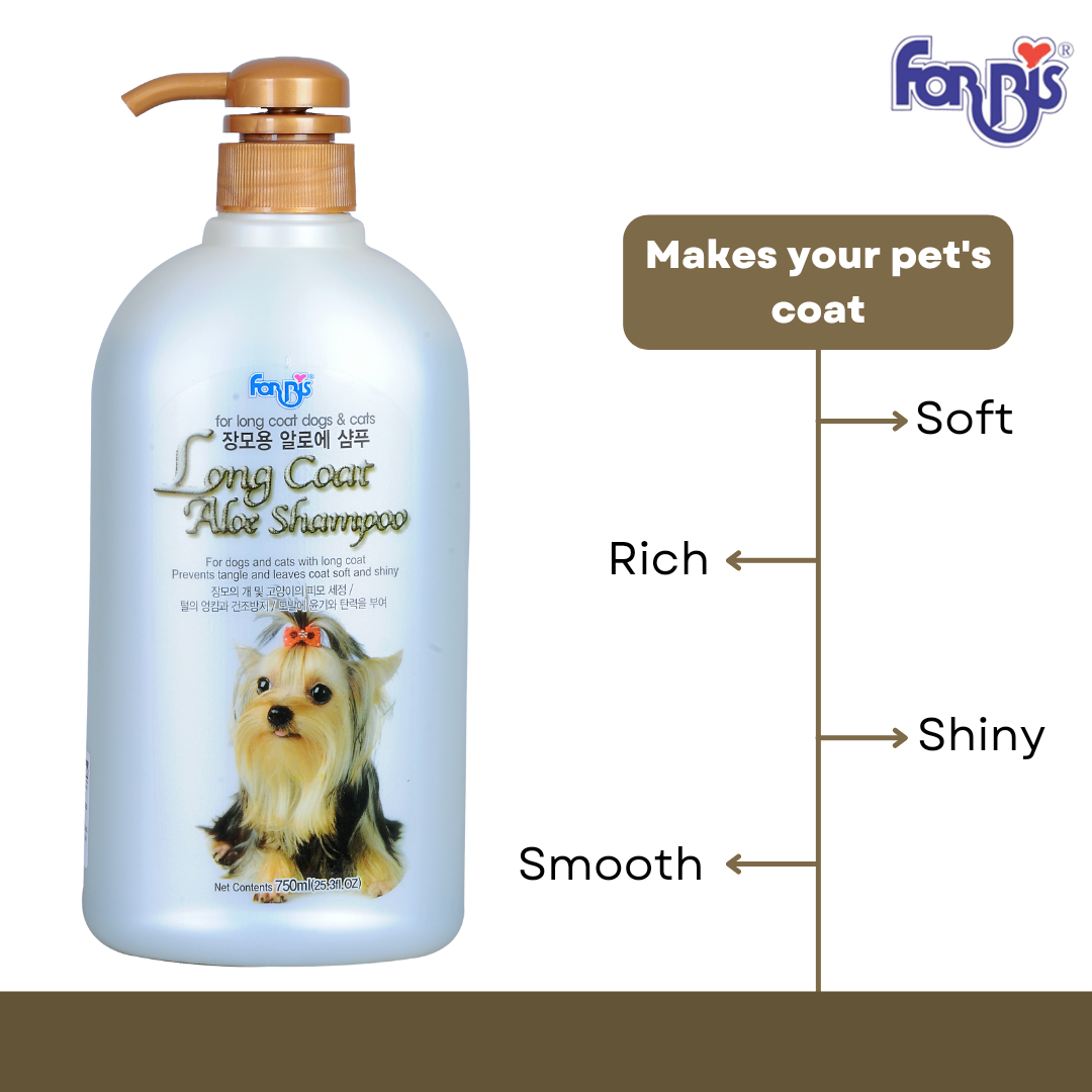 Forbis Aloe Shampoo for Dogs with Long Coats, 750 ml