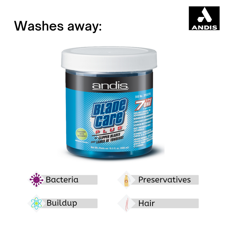 Andis Blade Care Plus Dip Jar - ABK Grooming blade care, clipper oil, blade oil, clipper maintenance, blade coolant,clipper blades, dog clipper blades, trimmer blade, replaceable blade, pet supply, dog accessory, pet grooming products, dog grooming tools,