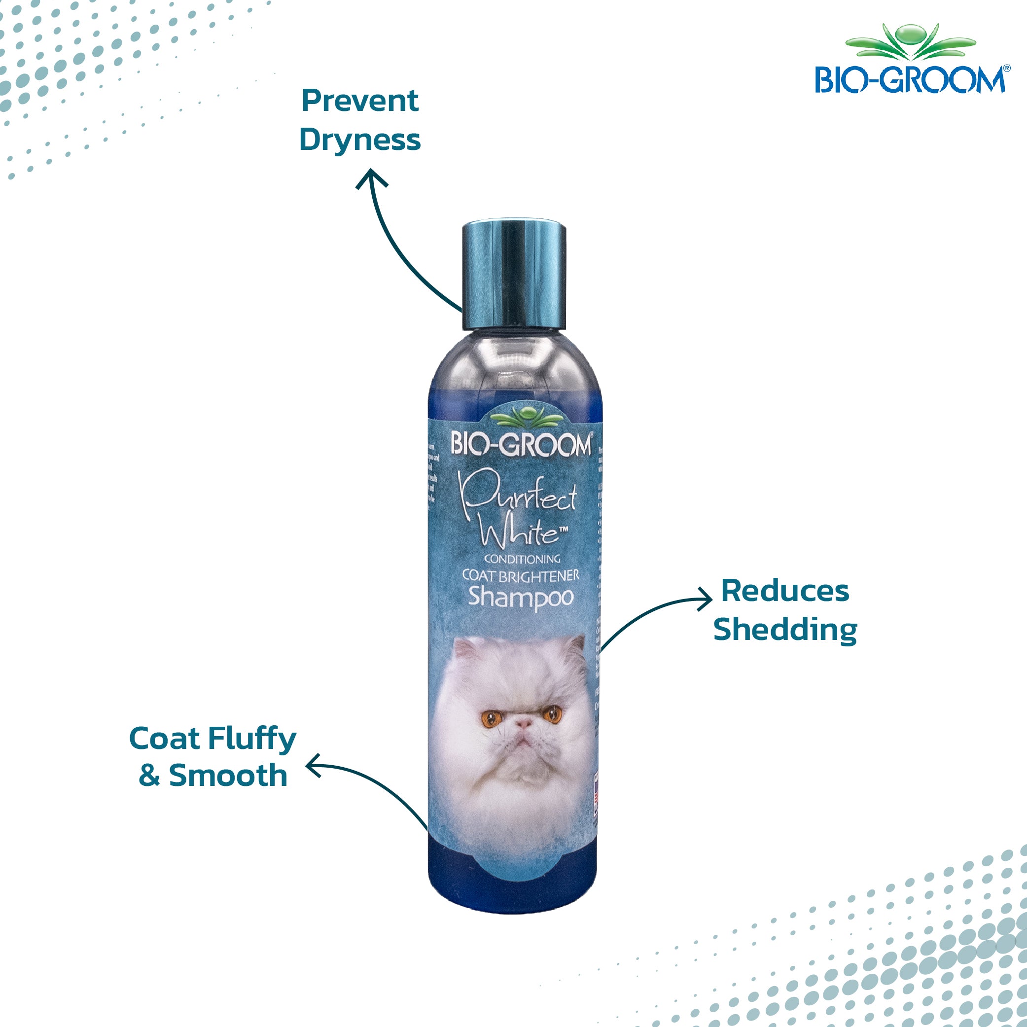 Bio-Groom Purrfect White Cat Conditioning Shampoo, 236 ml