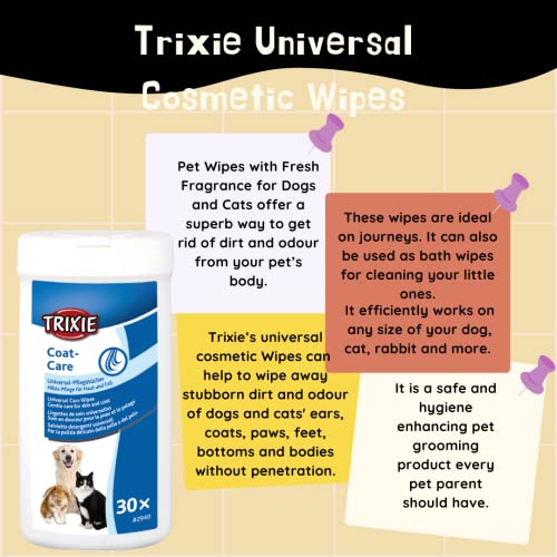 Trixie Coat Care Pet Wipes, 30pcs