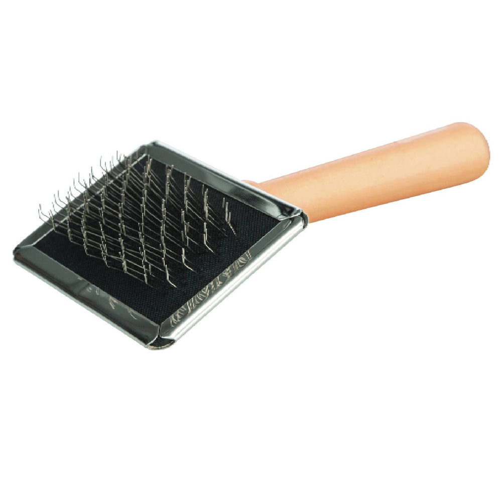 Trixie Slicker Brush with Brush Cleaner for pet
