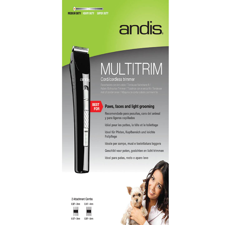 Andis AGC Super 2 Speed Brushless Clipper + Andis CLT MultiTrim Cord/Cordless Trimmer Combo