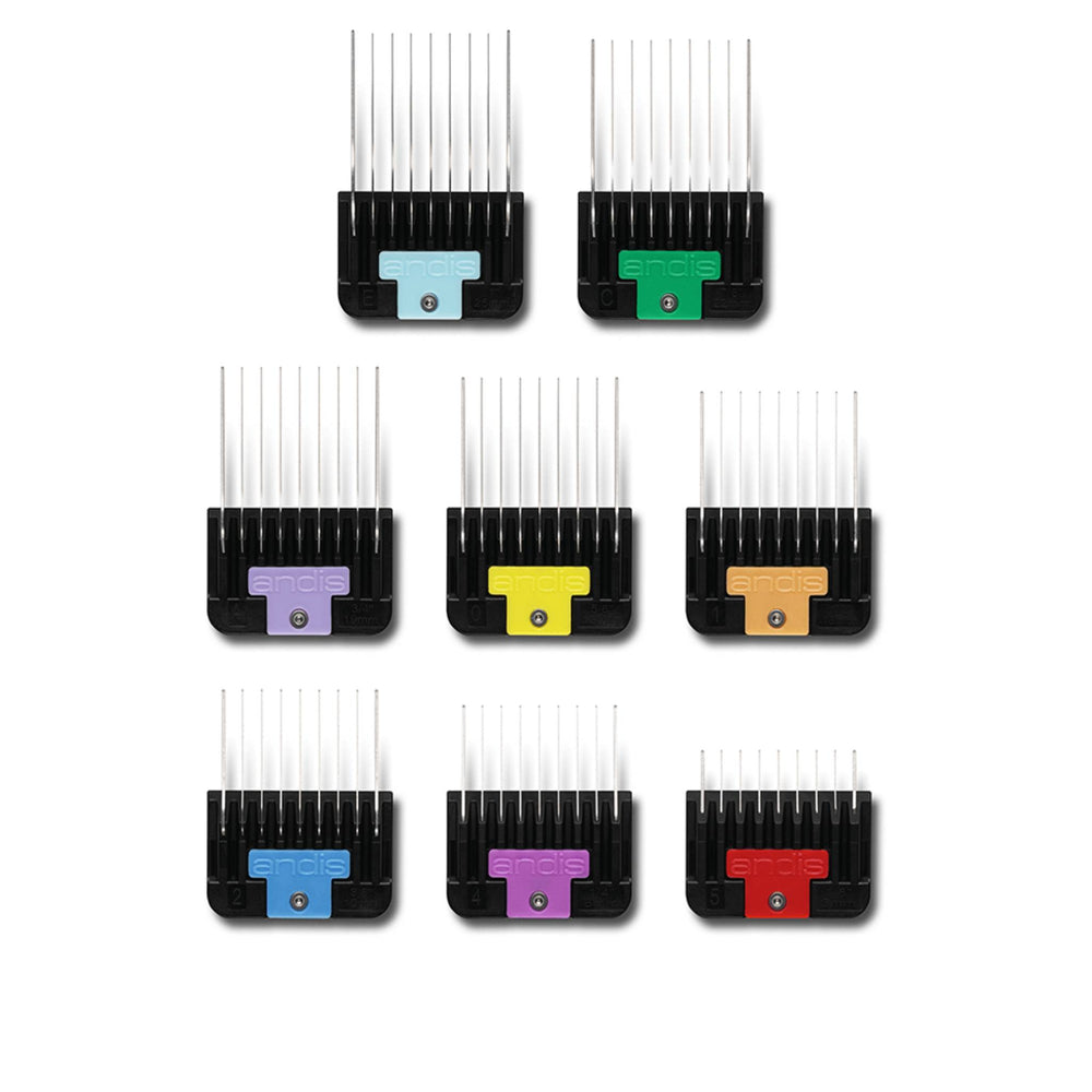 universal stainless steel comb 8-piece set, andis universal stainless steel combs 8-piece set, andis® universal stainless steel 8-piece comb set