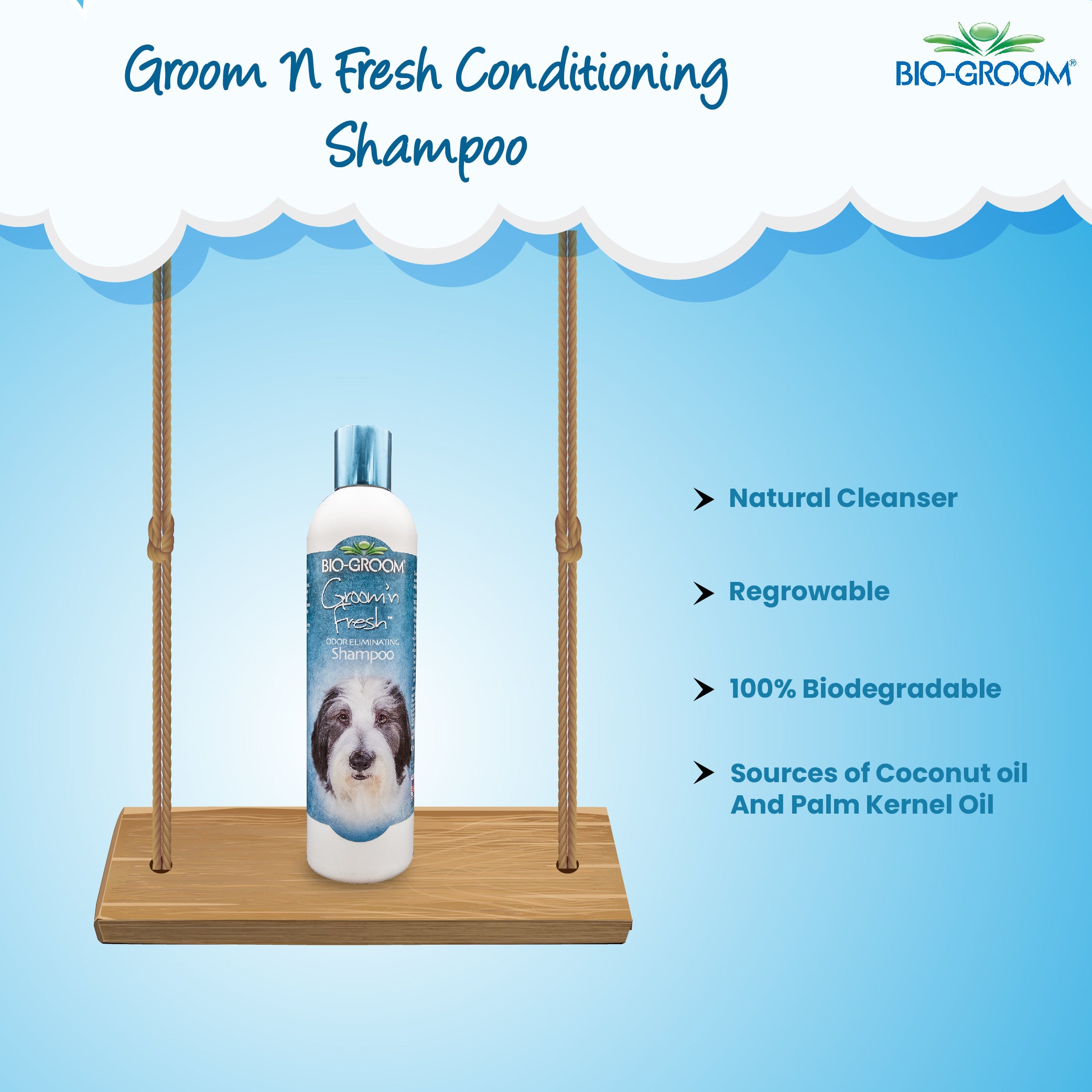 Biogroom Groom 'N Fresh Odour Eliminating Pet Grooming Shampoo, 355ml