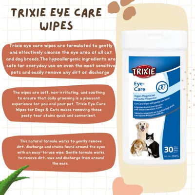 Trixie Gentle Eye Care Wipes for Pets, 30pcs