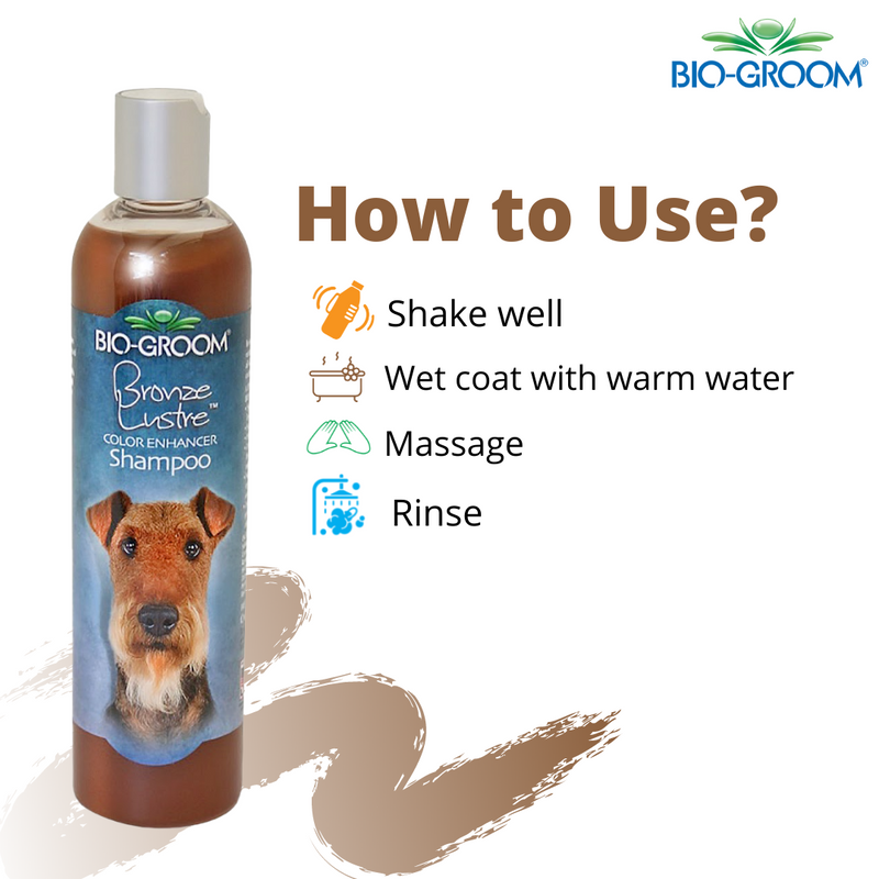 Bio-Groom Bronze Luster Colour Enhancing Shampoo For Dogs, 355 ML