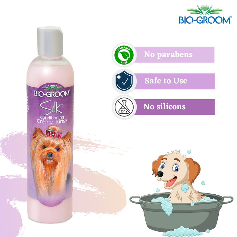 Biogroom Silk Crème Rinse Conditioner For Dogs, 355 ml
