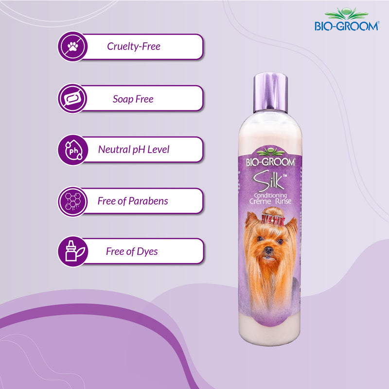Biogroom Silk Crème Rinse Conditioner For Dogs, 355 ml