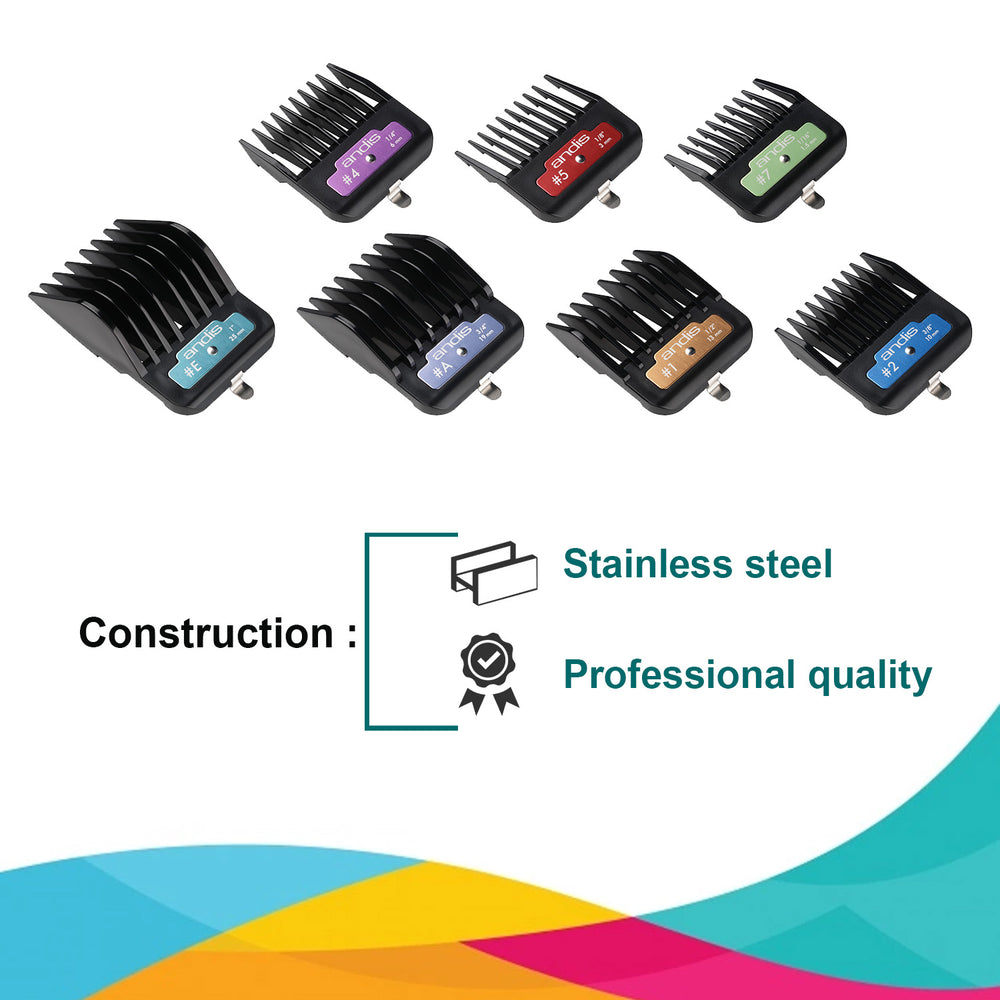 Andis 7-Piece Animal Clipper Comb Set - abkgrooming