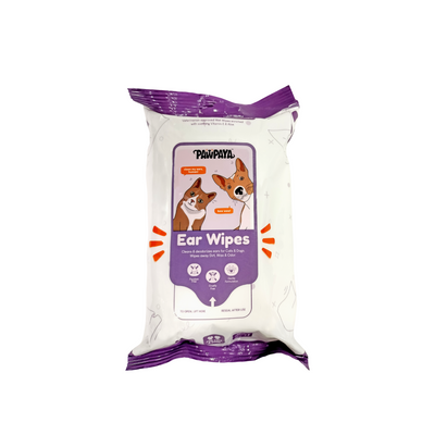 Pawpaya Pet Ear Wipes Made for All Cats and Dogs | 25 Wipes
