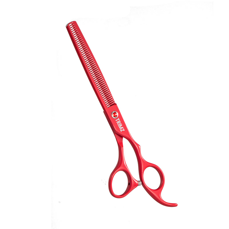 Trimz Trendy Pet Grooming Scissors Kit, 7" - Rose Red