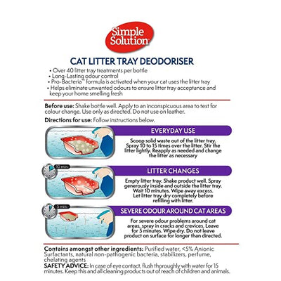 Simple Solution Cat Litter Deodorizer, Long Lasting Odour Control 500ml