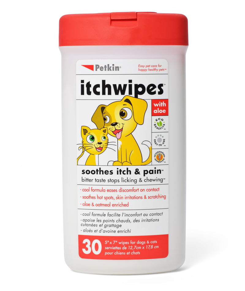 Petkin Itch Wipes - Pack of 2 - abkgrooming